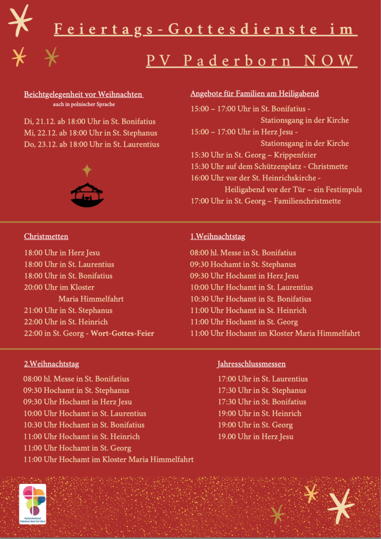 Weihnachtsgottesdienste im Pastoralverbund
