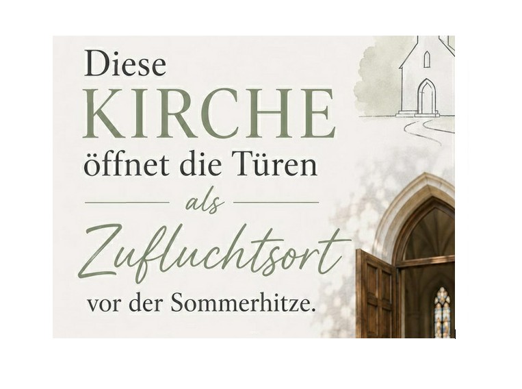 Kirche öffnet die Türen – Zufluchtsort vor der Sommerhitze
