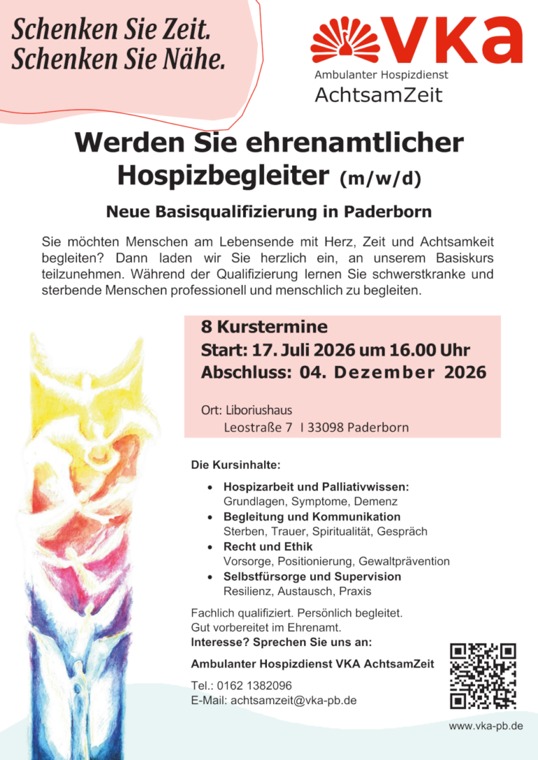 Sterben – ein Weg, den niemand allein gehen sollte